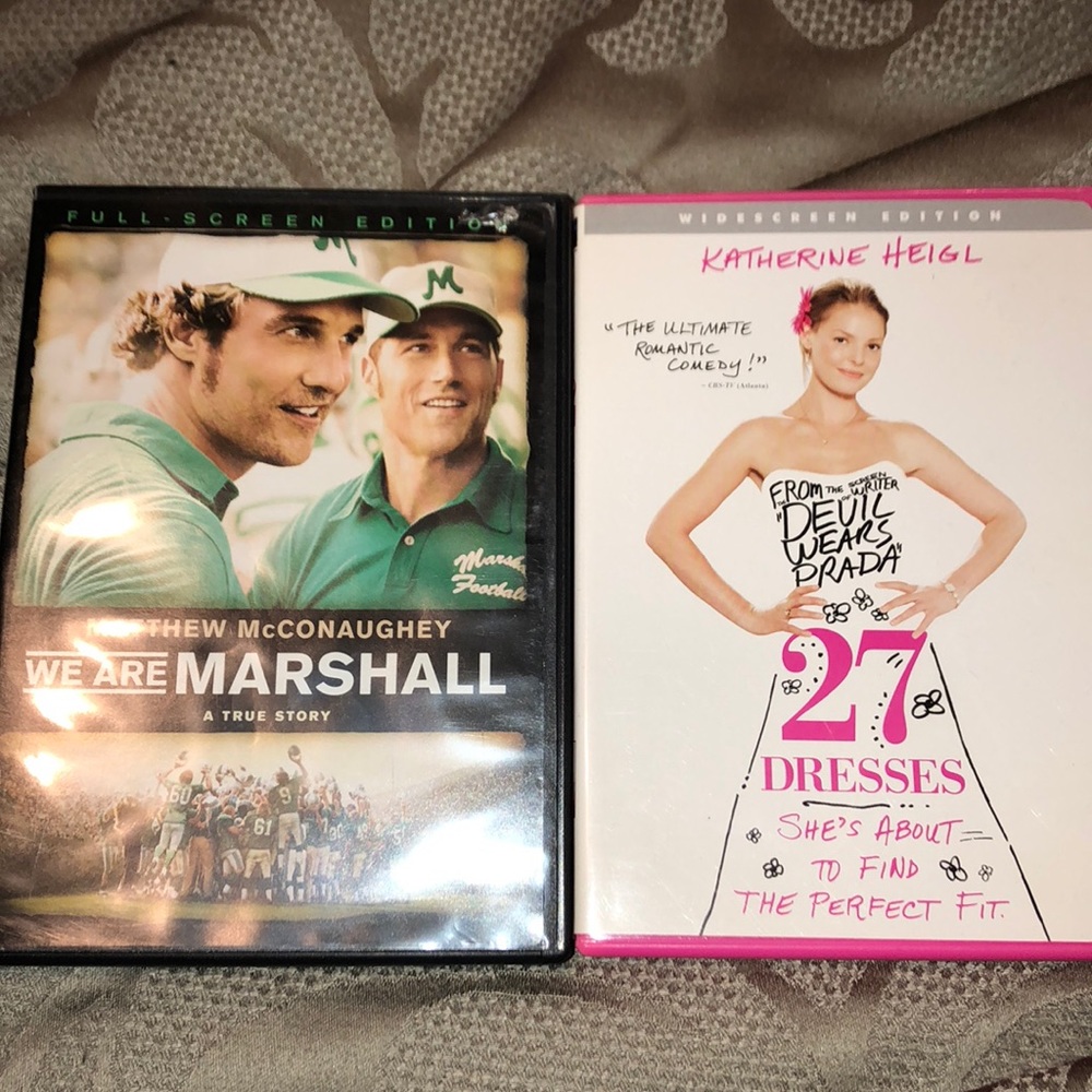 We are Marshall and 27 Dresses DVD